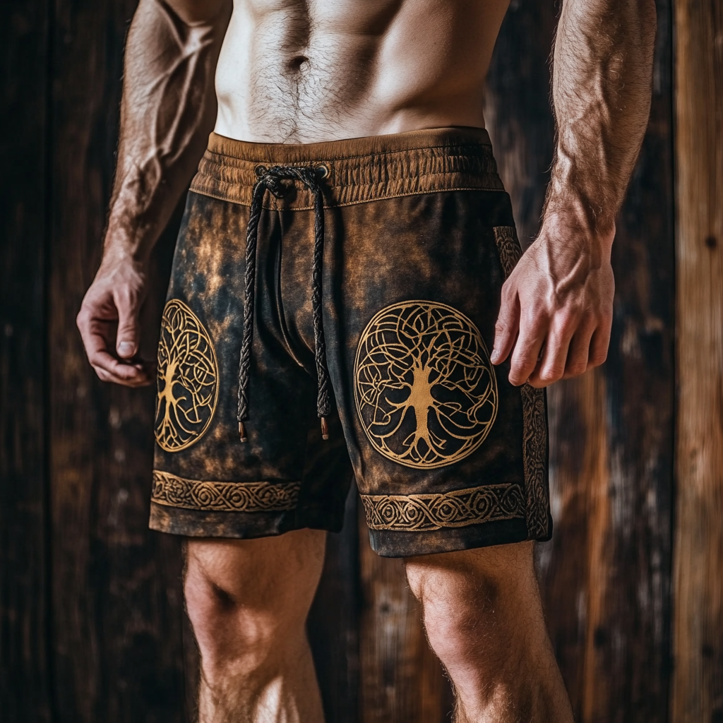 Men's Viking Vintage Life Of Tree Nordic Sport Shorts / Rvogue / Rvogue