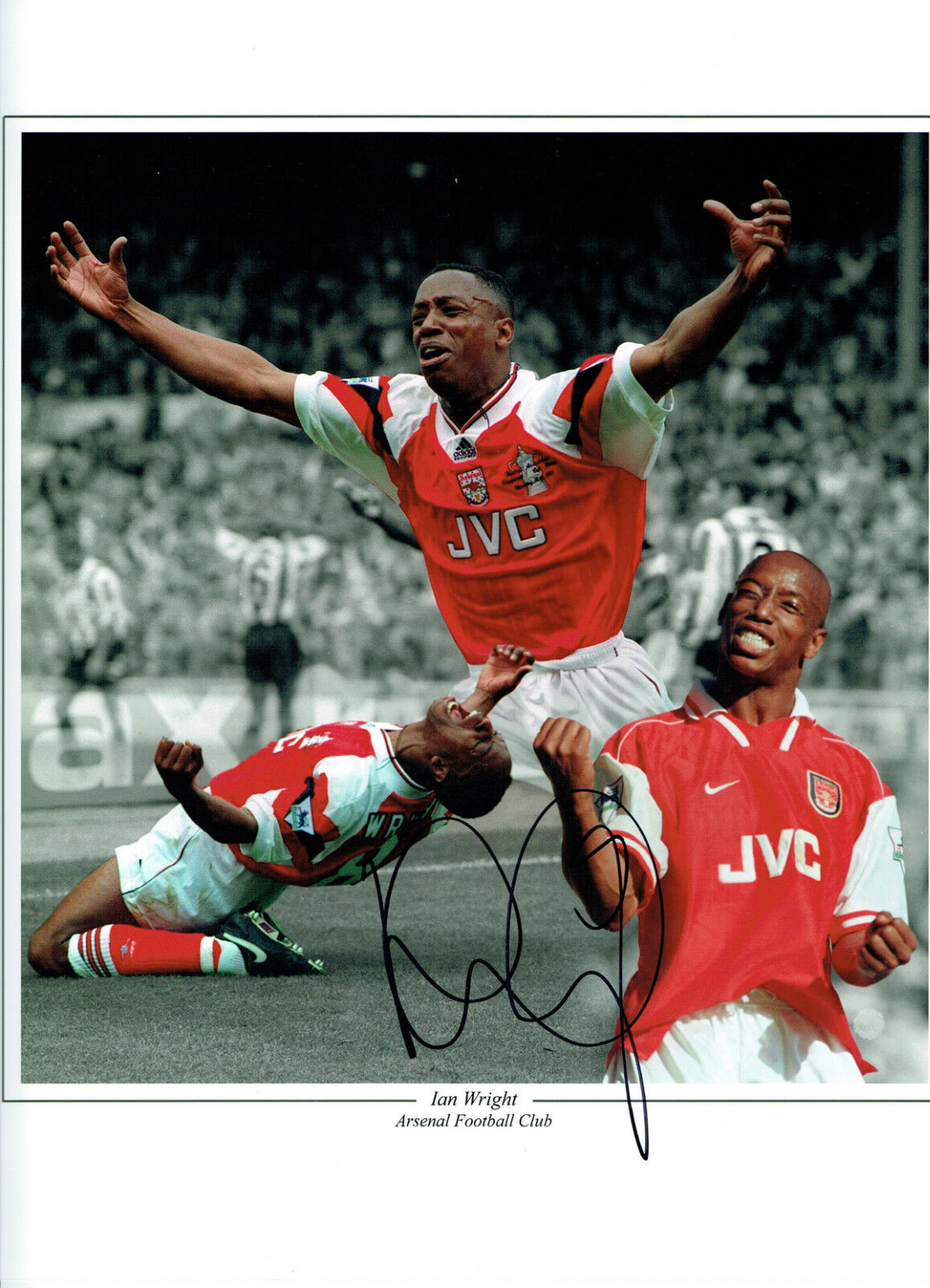 Ian WRIGHT SIGNED Autograph 16x12 Montage Photo Poster painting Arsenal Legend AFTAL COA