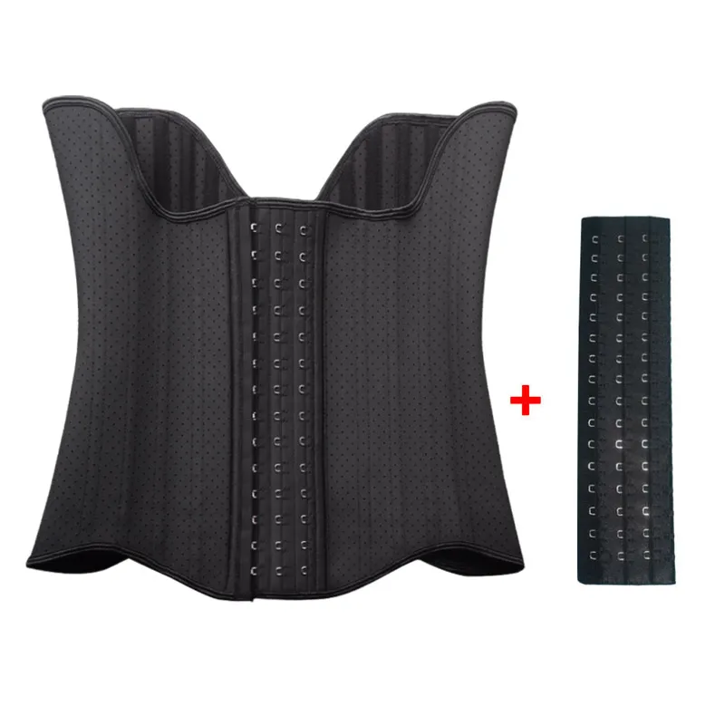 Giftitrends 25 Steel Bones Latex Waist Trainer Corset for Abdominal Contraction After Fitness Exercise Womens Waist Underbust Corsets