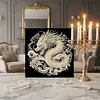 DIY Pearl Painting Dragon for Home Wall Decor with Frame(30x30cm)