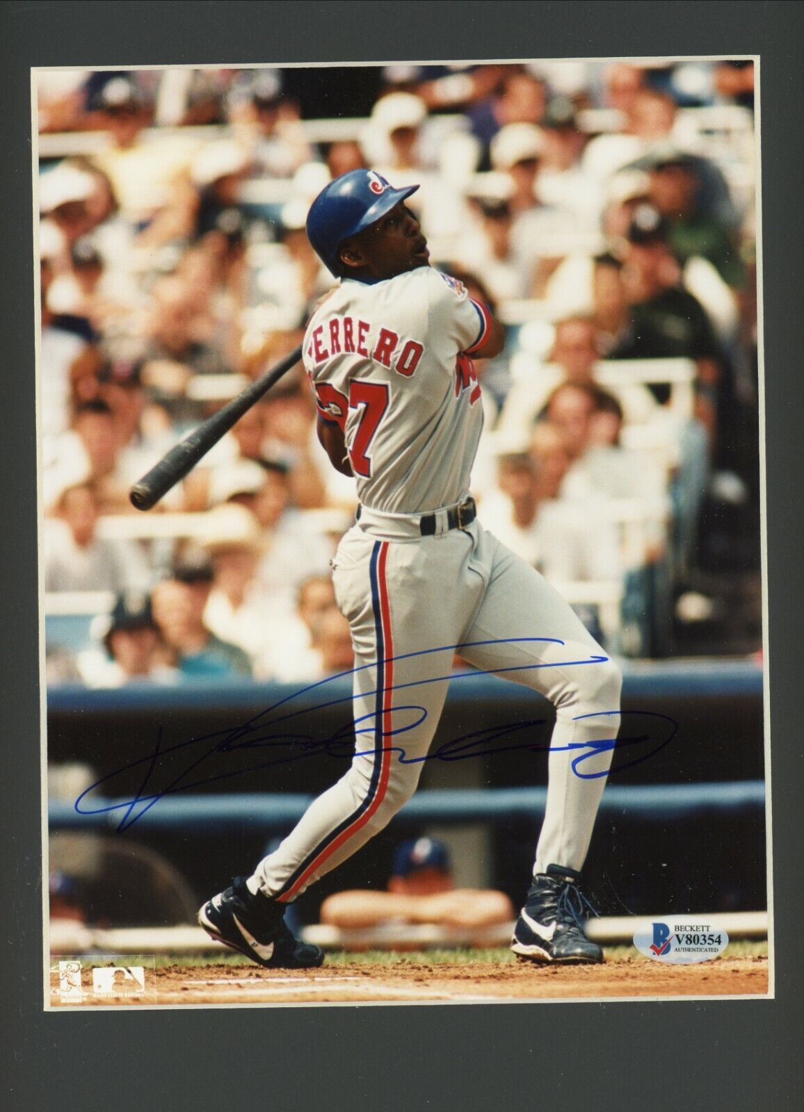 Vladimir Guerrero Expos HOF Signed Autographed 8x10 Glossy Photo Poster painting Matted Beckett