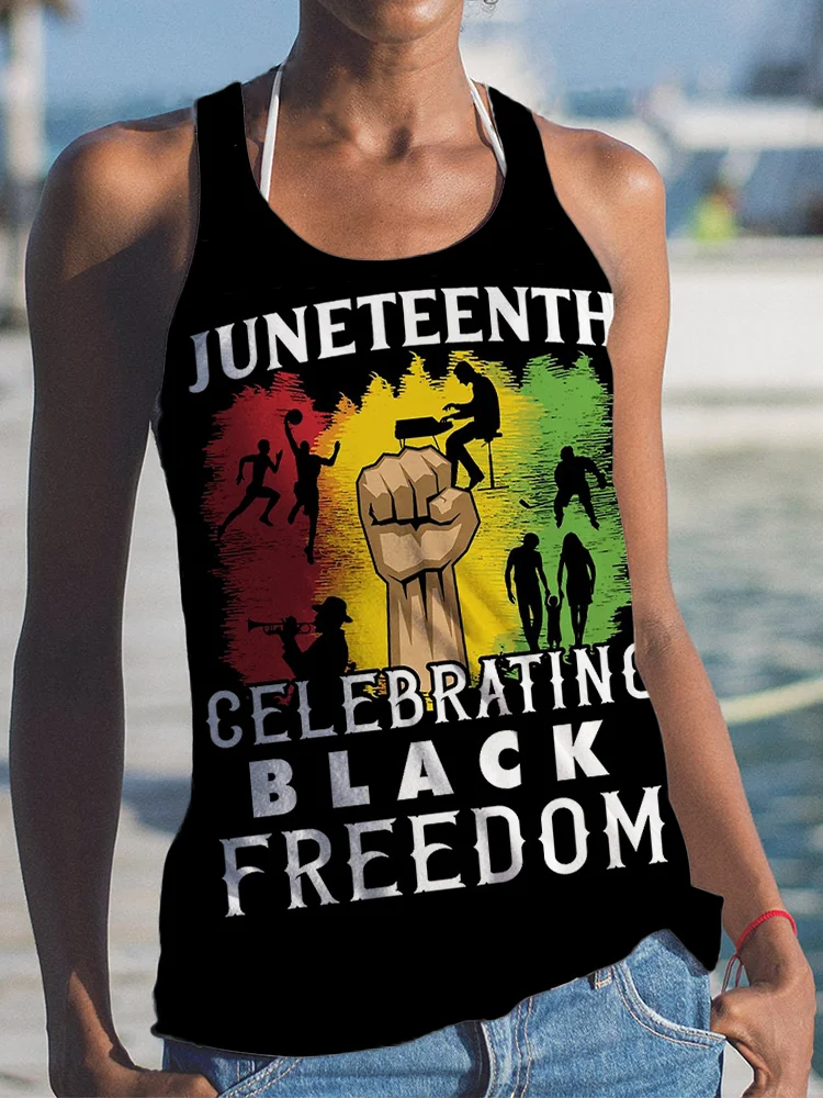 Juneteenth Black Freedom Art Tank Top