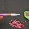 Diamond Painting Point Drill Pen Farbe Kerzenkopf Form DIY Werkzeug (grün)