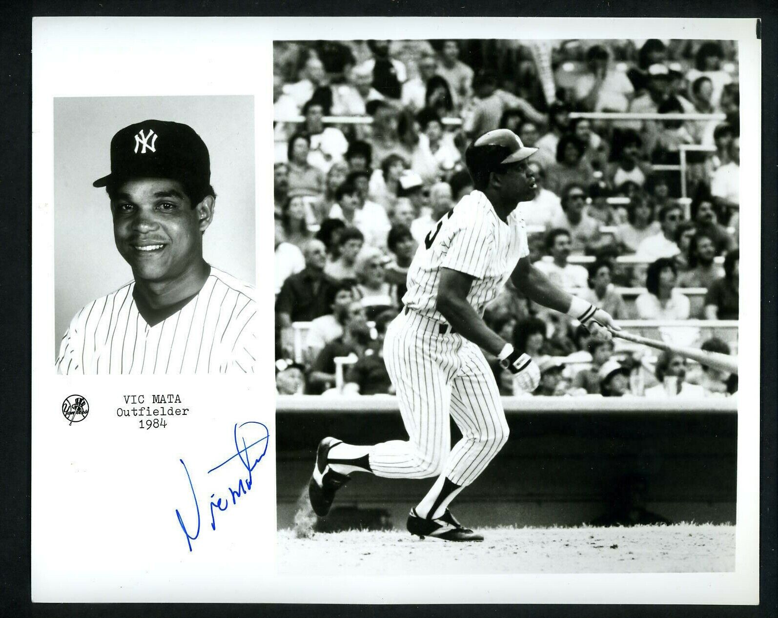 Vic Mata Signed Autographed 8 X 10 Photo Poster painting New York Yankees  SHIPPING