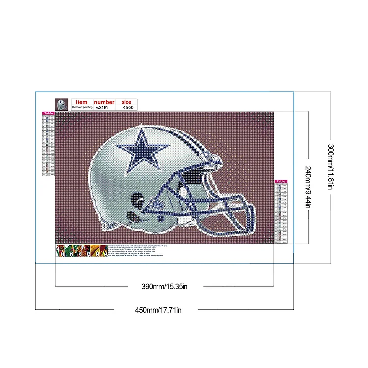 Dallas Cowboys Diamond Art Craft Kit