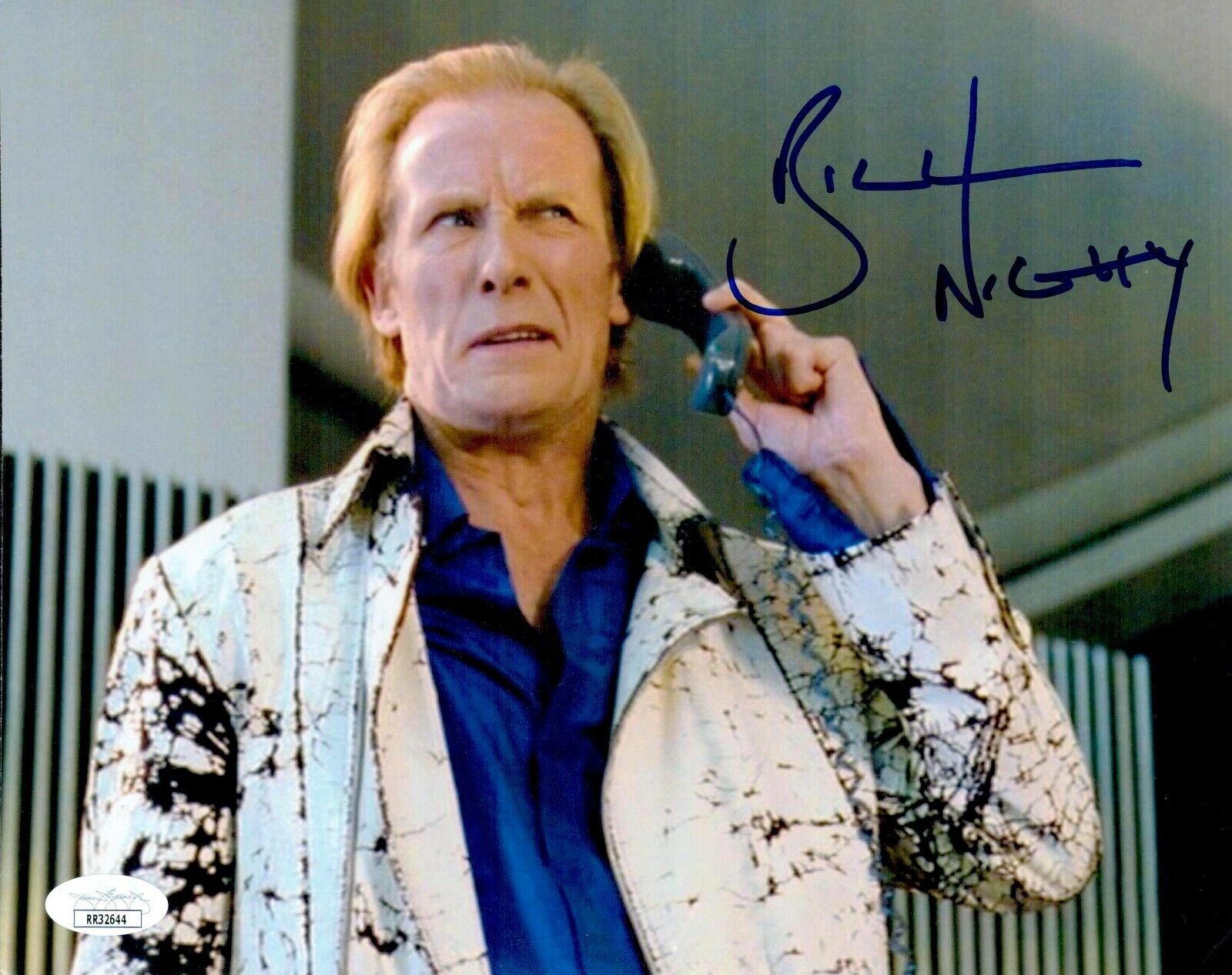 BILL NIGHY Signed 8x10 Photo Poster painting LOVE ACTUALLY JSA COA Cert