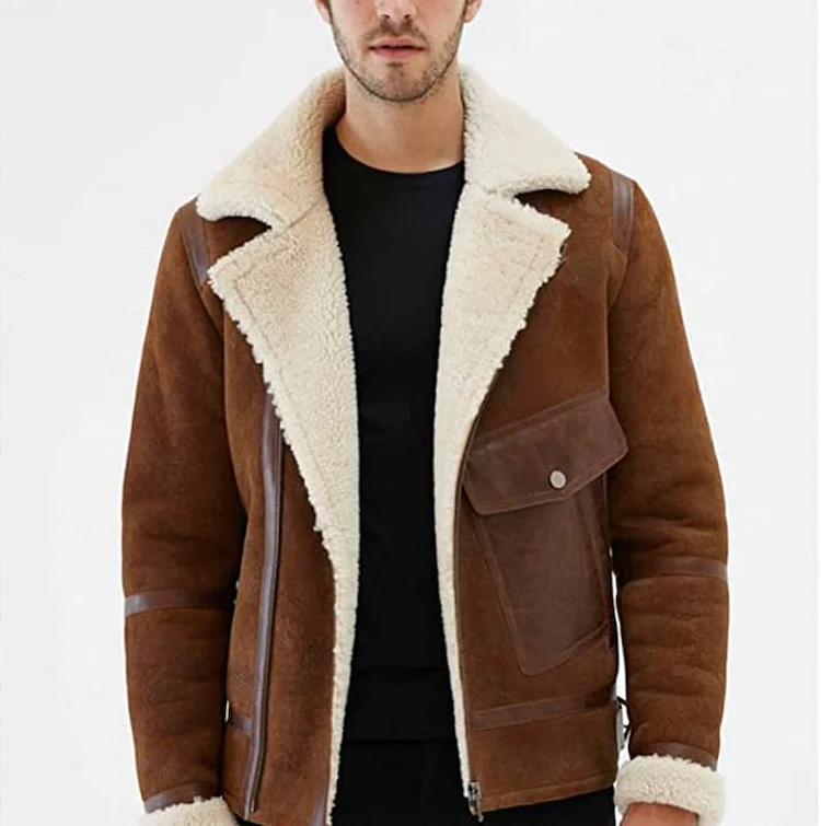 Fur Shearling Genuine Sheep Leather Jacketr Fur Coats VangoghDress