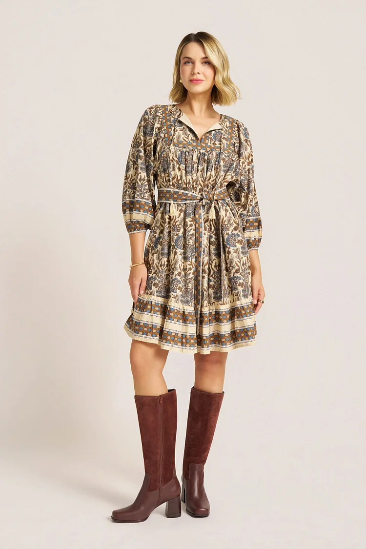 CASSIA MINI DRESS - STORM