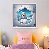 Winter Snowman-11CT Stamped Cross Stitch 40*40cm/15.75*15.75in tapestrymarket