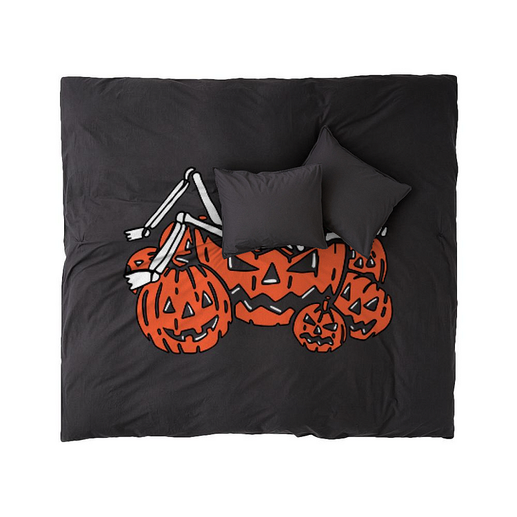 Mr Skull In The Pumpkin Pile, Halloween Duvet Cover Set