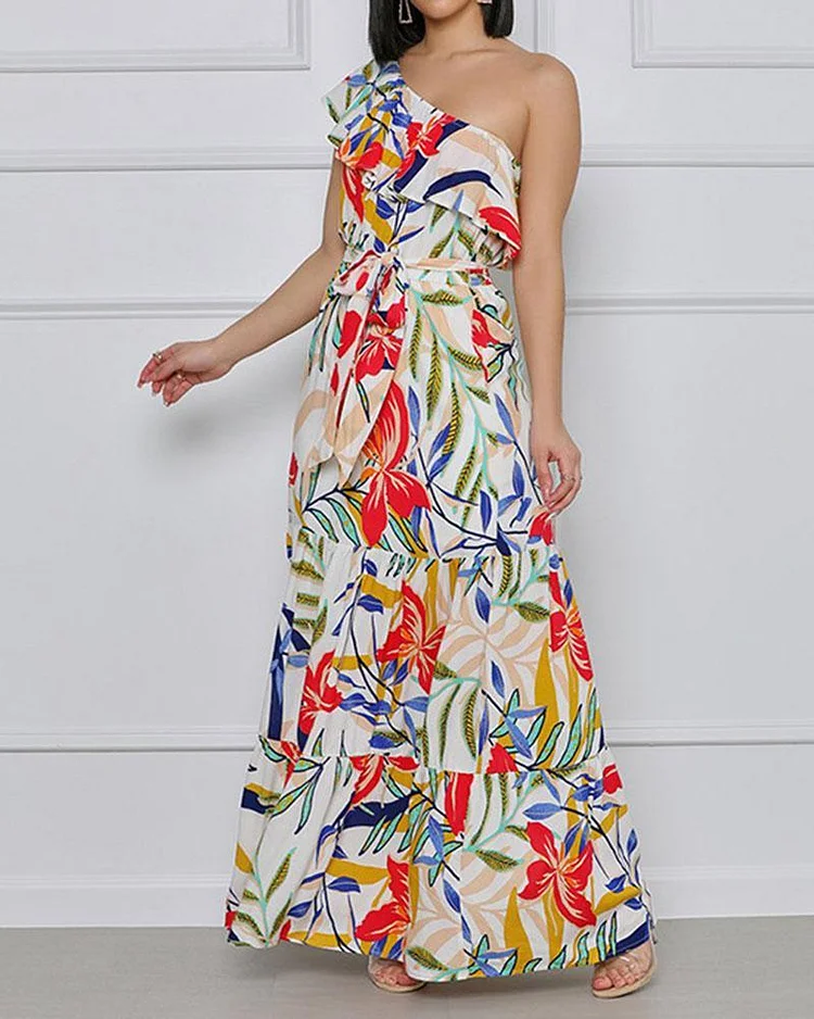 Floral Print Sleeveless Dress