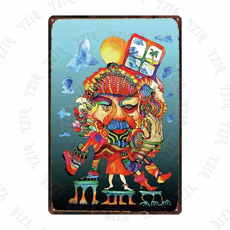 Athvotar Hawaii Travel City Vintage Metal Sign Hula Dance Wall Retro Poster Bar Art Home Craft Decor Cuadros DU-5415A