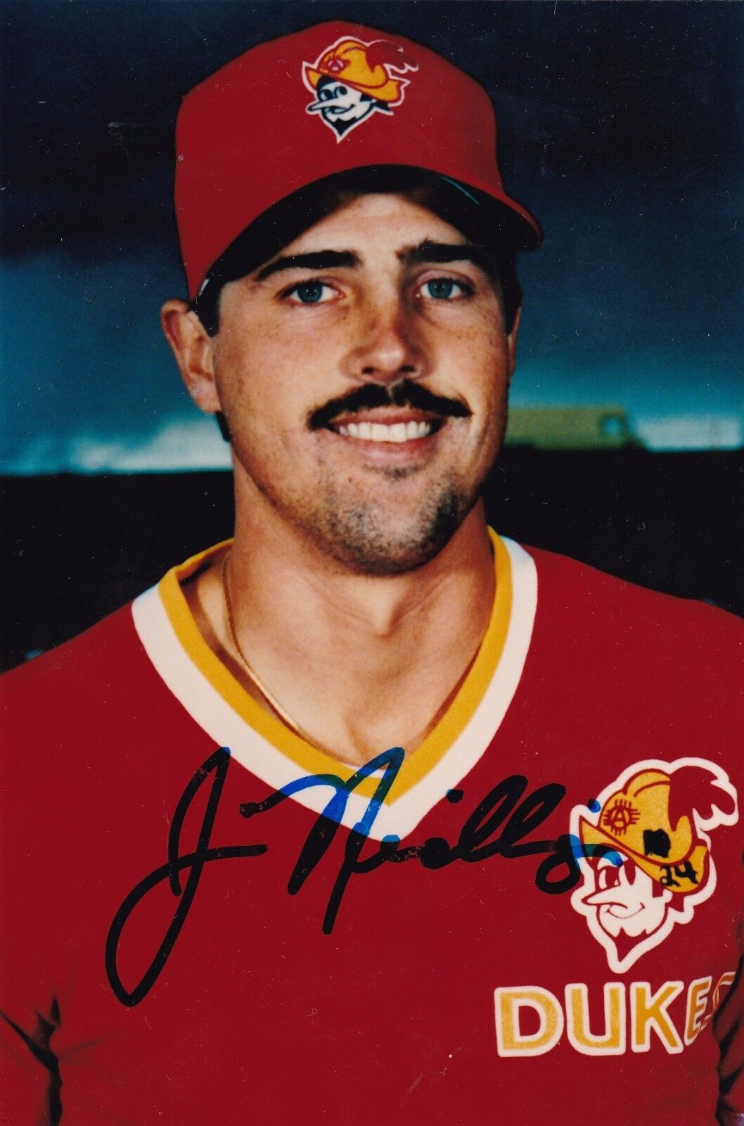 Jim Neidlinger Albuquerque Dukes Autographed Minor League 4 x 6