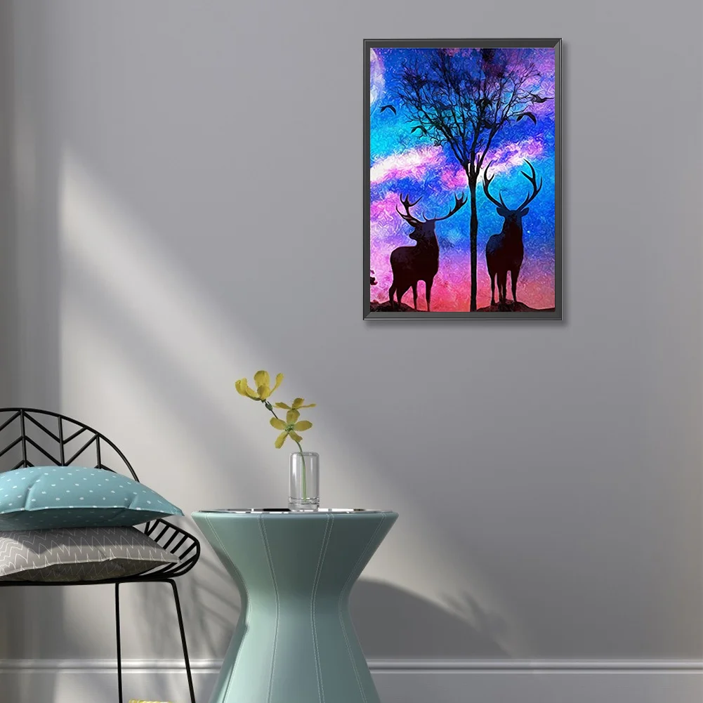 Full Round Diamond Painting 35*50cm - Elk