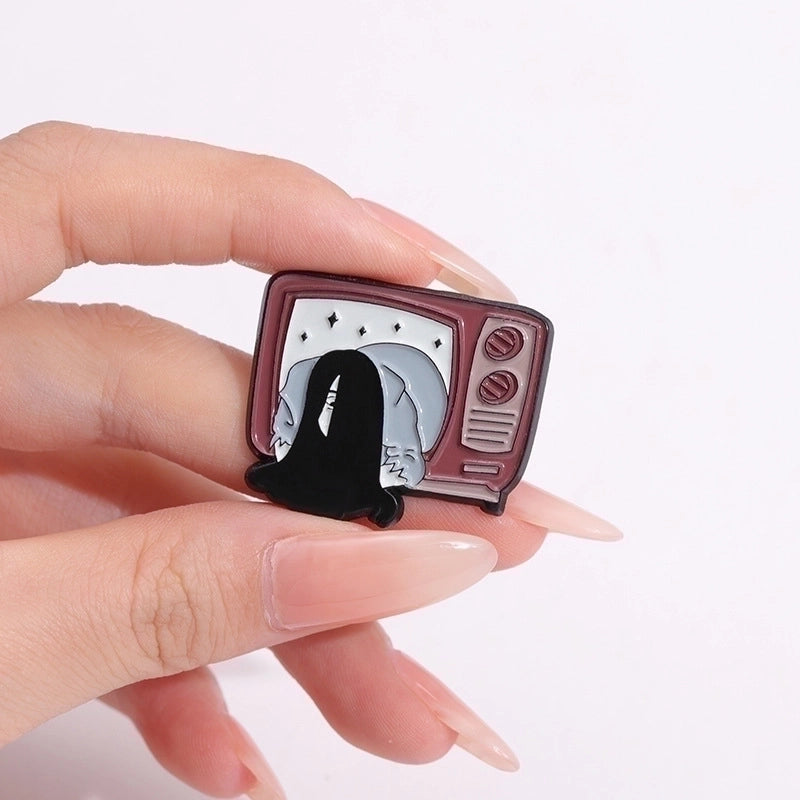 Cartoon Style Cute Cowboy Style Television Alloy Stamping Stoving Varnish Plating Unisex Brooches