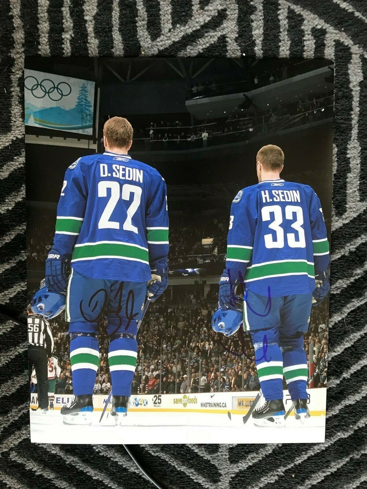 Vancouver Canucks Daniel Henrik Sedin Dual Signed Autographed 11x14 Photo Poster painting COA