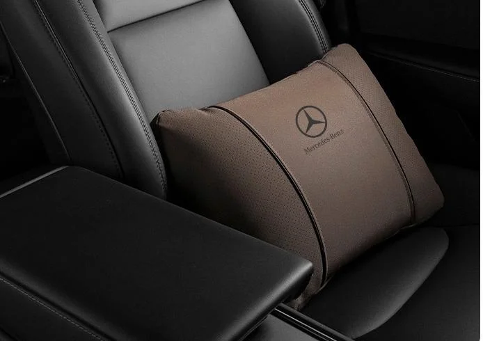 🔥Hot sale🔥High-end 6D aviation design car lumbar headrest set