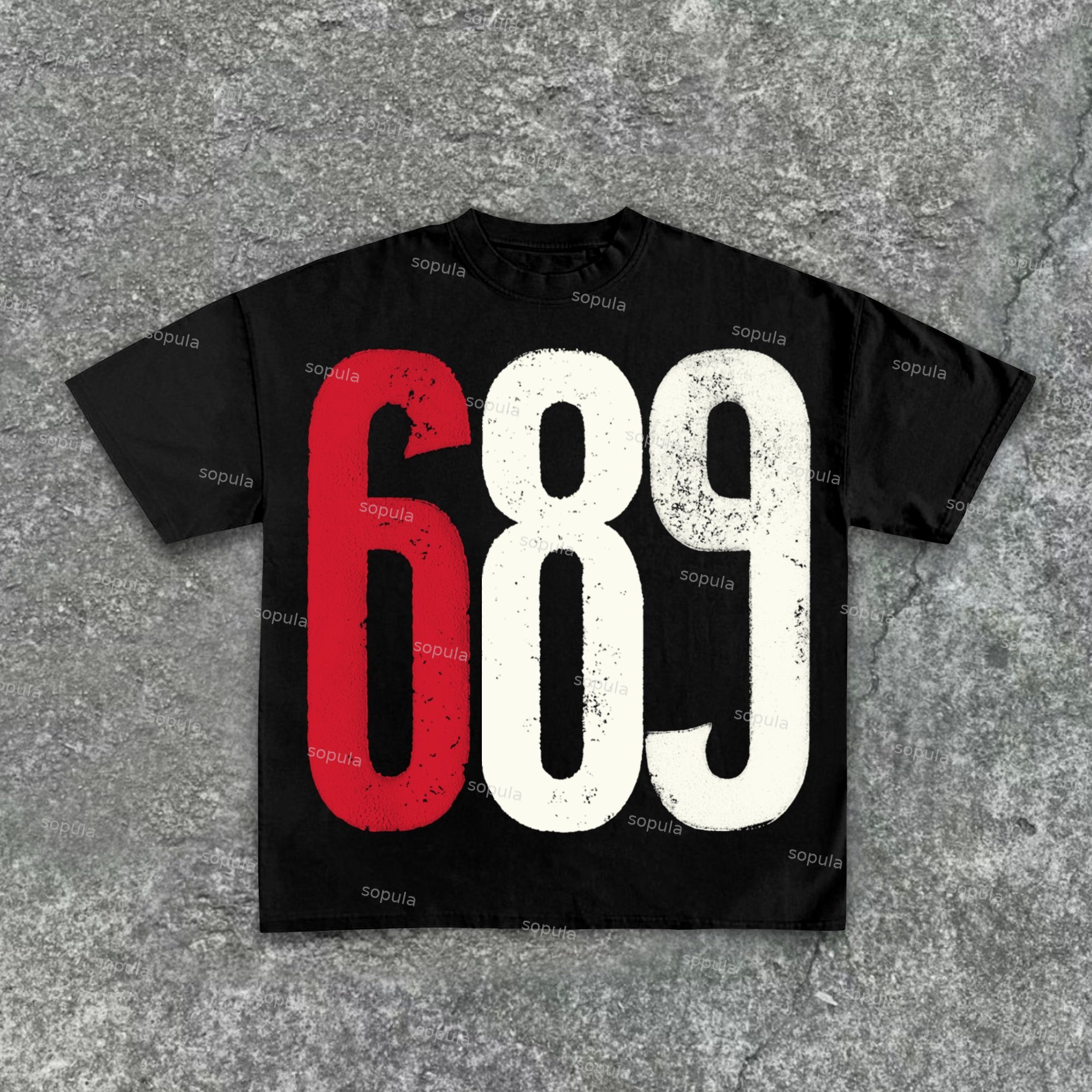 Casual Digital Code-689 Shabby Printed Graphic Cotton T-Shirt - SOPULA