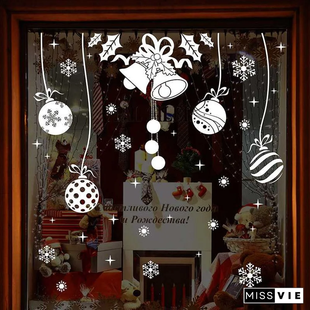 Christmas Decorations Holiday Window Sticker Xmas Glass Stickers Decals