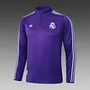 Joyfball 2025/2026 Real Madrid Half-Pull Training Suit Purple Retro Version Football Shirt 1:1 Thai Quality