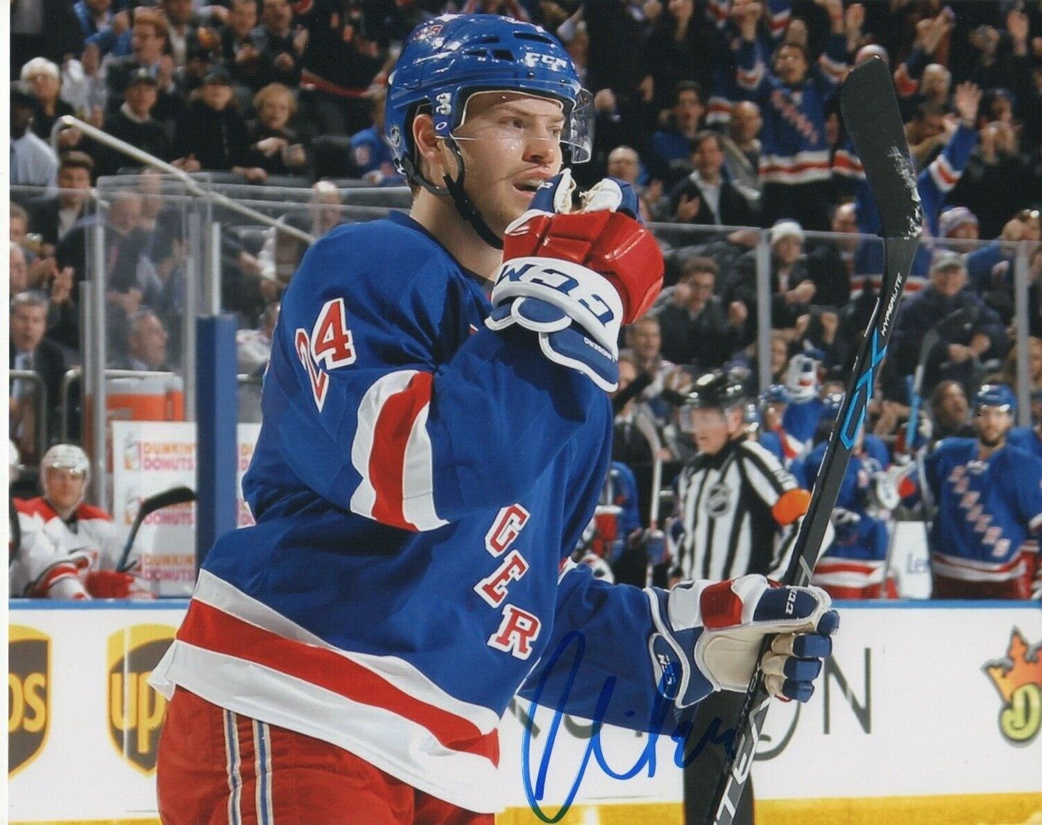 New York Rangers Oscar Lindberg Autographed Signed 8x10 NHL Photo Poster painting COA #4