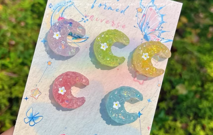 Mini Jelly Mousse Moon Cake Charms