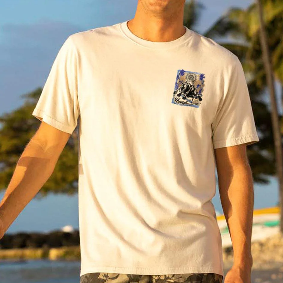 Paddling Coconut Short-sleeved Round Neck T-shirt、、URBENIE