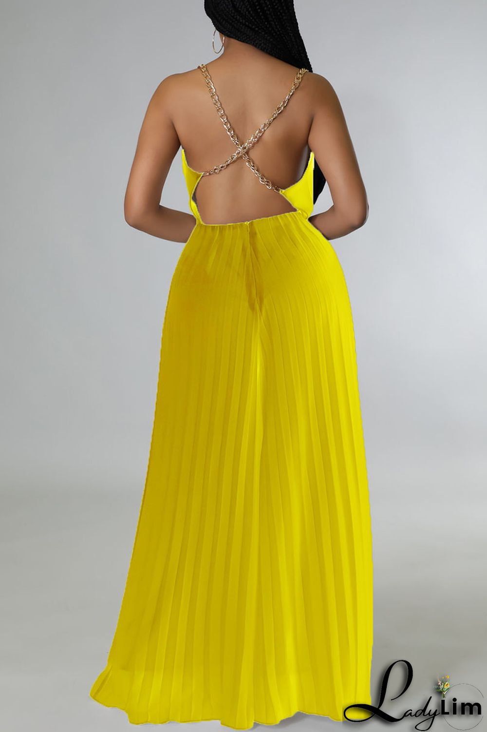 White Elegant Solid Patchwork Backless Fold Straight Jumpsuits