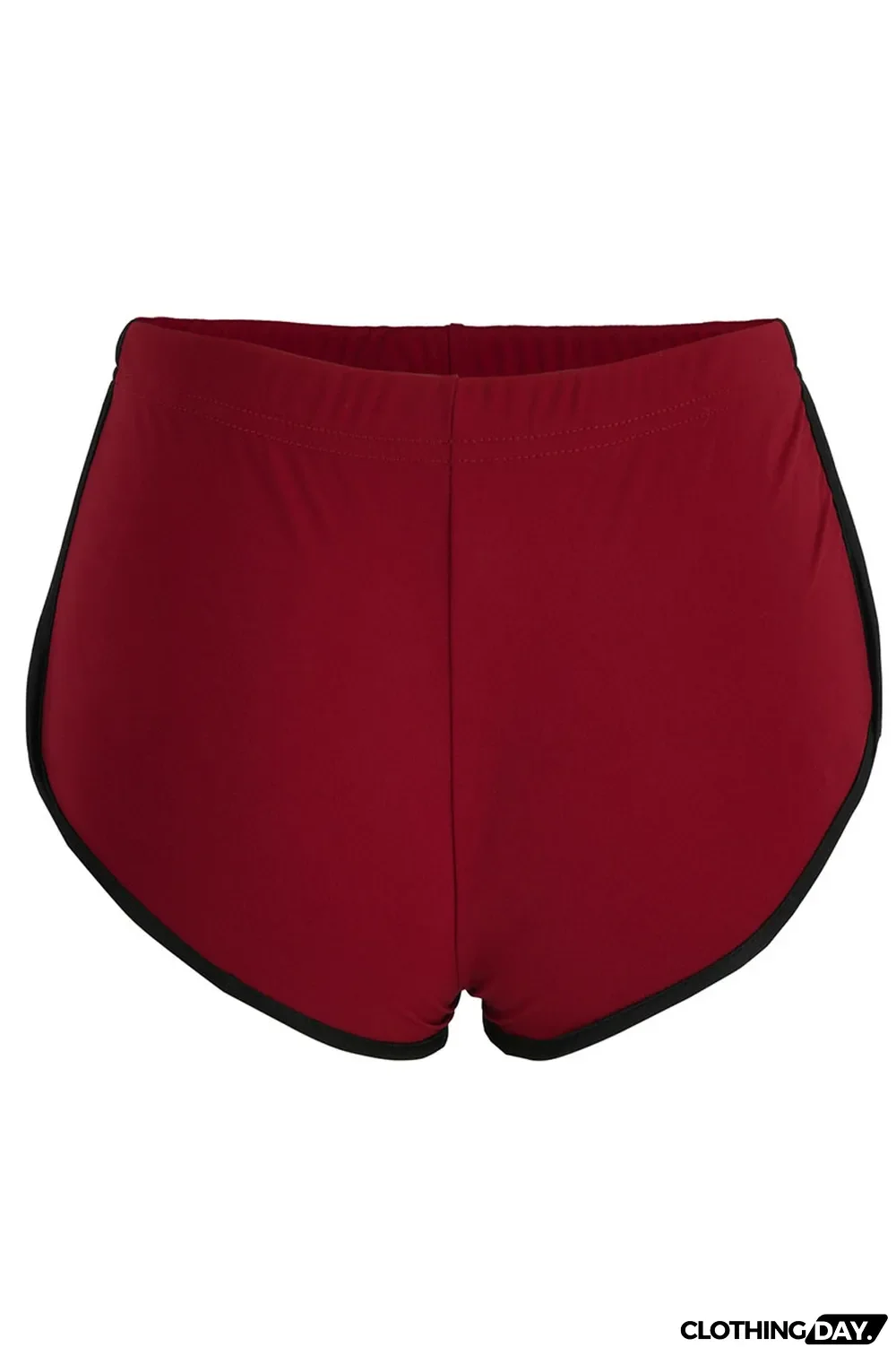 Turquoise Casual Sportswear Print Solid Patchwork Skinny High Waist Short