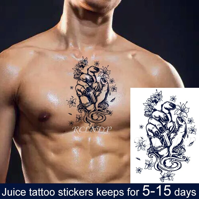 Waterproof Temporary Juice ink Sticker Egyptian Ancient Greek Mythology Cleopatra Fruit Gel Long lasting Tattoo for men women