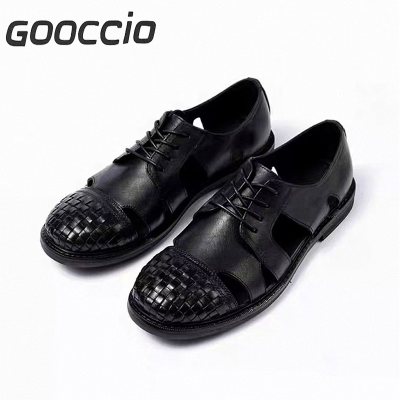CY180 Cowhide Dress Sandals For Men GOOCCIO   