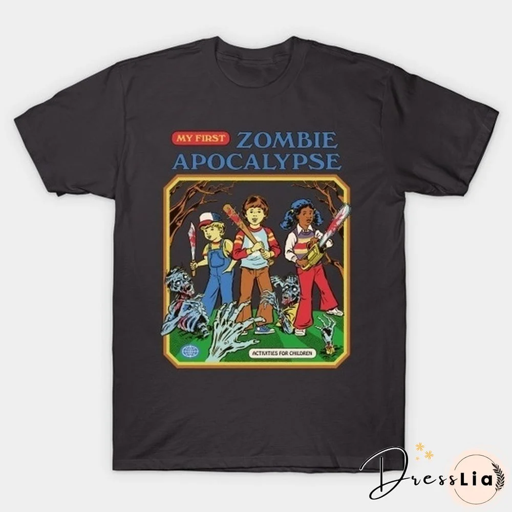 Stranger Things Children's Activities Book Design T Shirt Demon My First Zombie Apocalypse T-Shirts Evil Horror Story Tee