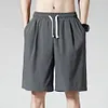 Gioiacombo&trade; Pantaloncini dritti in seta di ghiaccio traspirante da uomo estivo