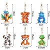 6Pcs DIY Diamond Painting Animals Keychain