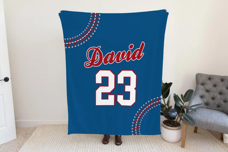 Personalized Baseball Blanket For Comfort & Unique|BKKid295