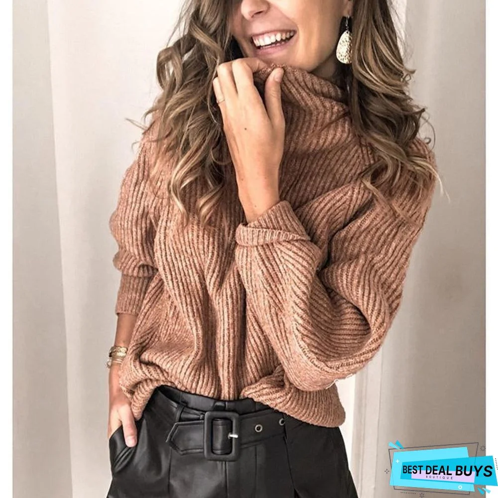 High Neck Winter Casual Sweaters