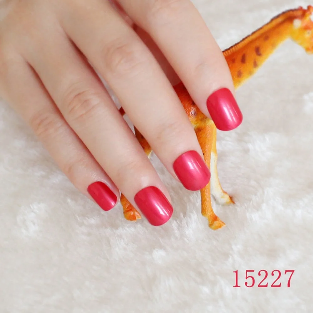 Pure Light Pink Artificial Nails Candy Short Full Cover Tips Easy DIY Acrylic False Nail Manicure Accessories Salon Product F28-Nail Inspo