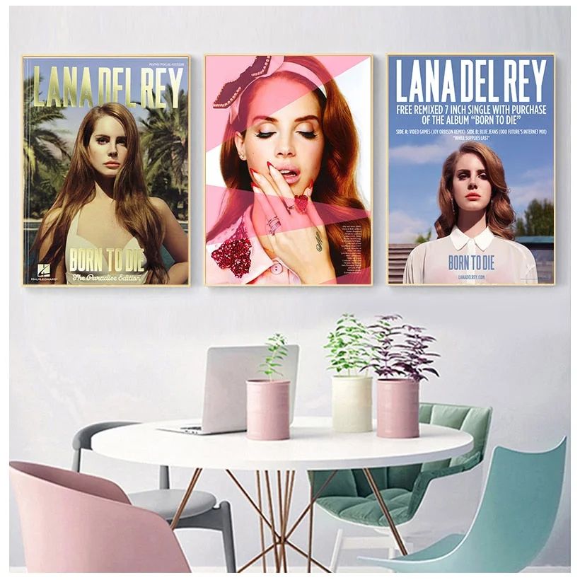 Lana Del Rey Pop Art Wall Art Canvas Painting Poster For Home Decor Posters And Prints Unframed Decorative Pictures