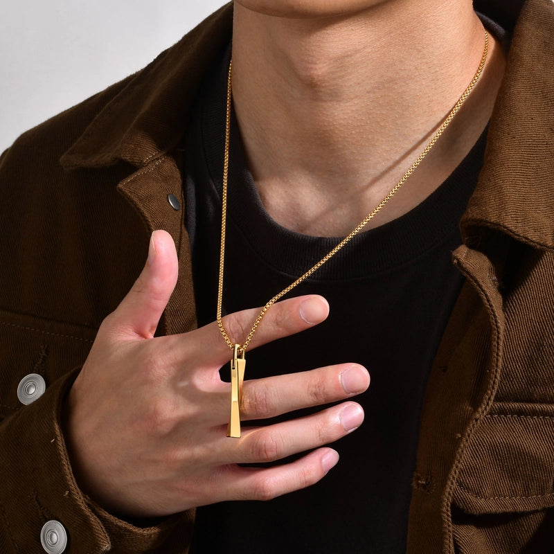 Streetwear Solid Color 304 Stainless Steel Tungsten Steel Plating Men'S