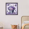 Purple Flower Butterfly-Full Round Diamond Painting 30*30CM