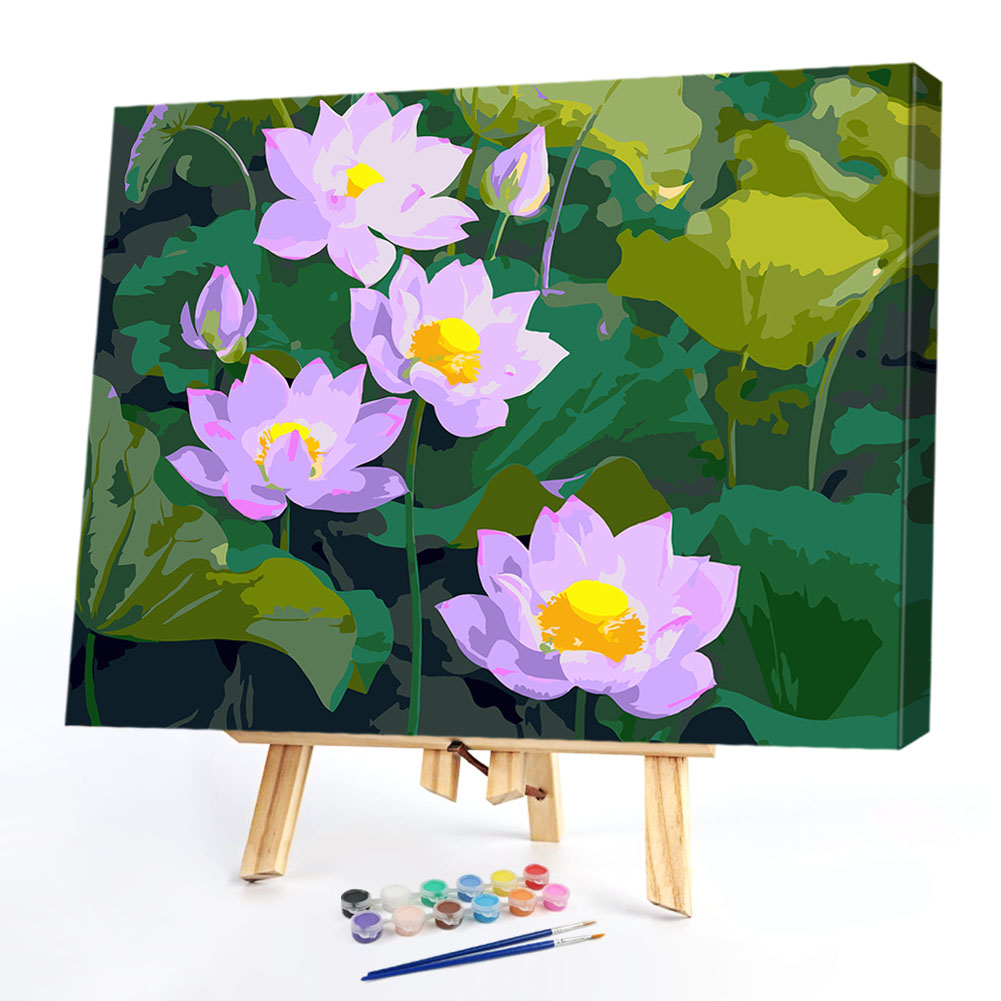 

40*50CM Paint By Numbers-Lotus, 501 Original