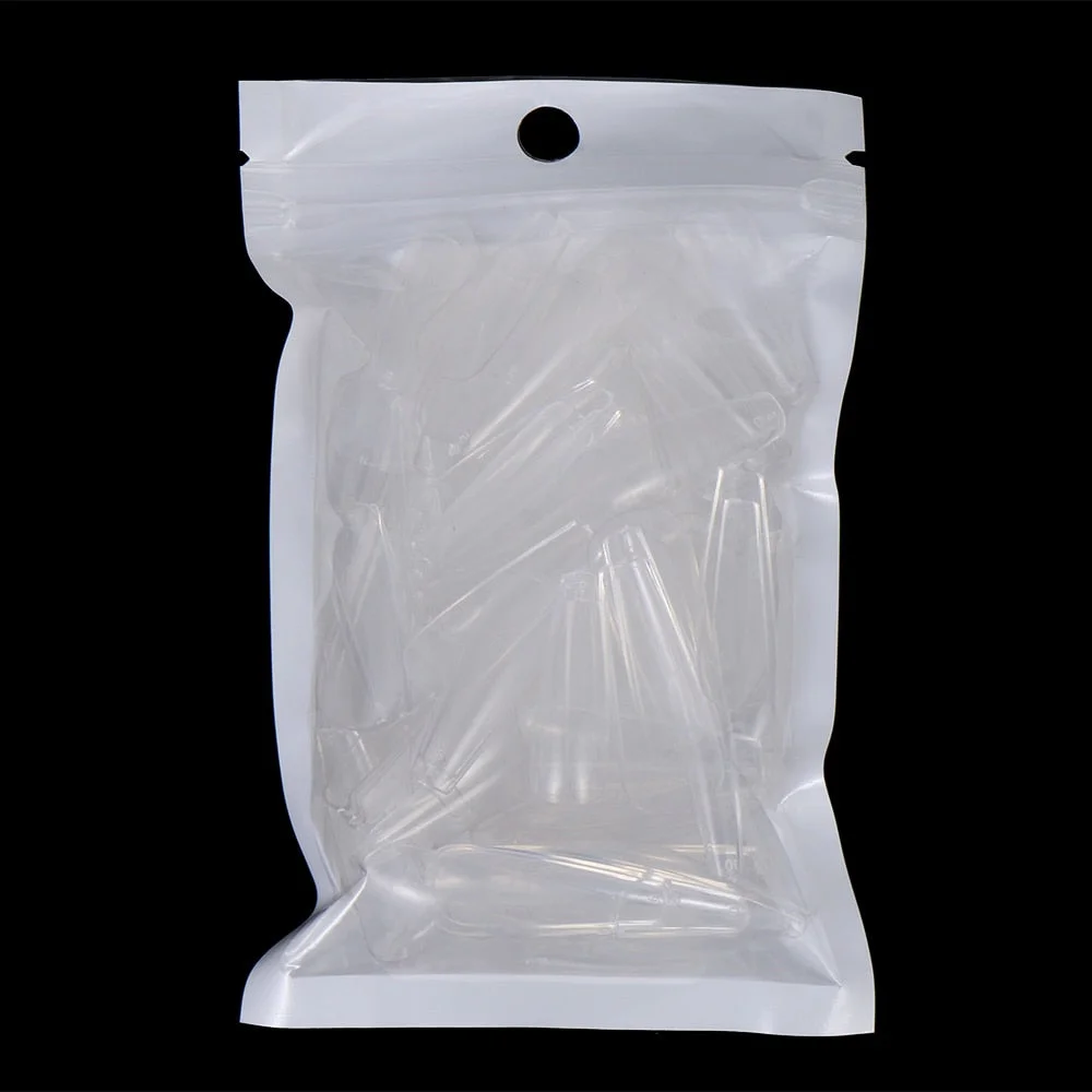 100Pcs Colorful Acrylic False Long Coffin Nails Fake Nails Flat Shape Art Tips Natural Full Cover Fake Nail Tips Manicure Tools-Nail Inspo