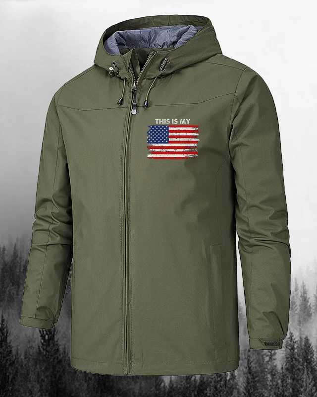 Men's hooded outdoor jacket 011