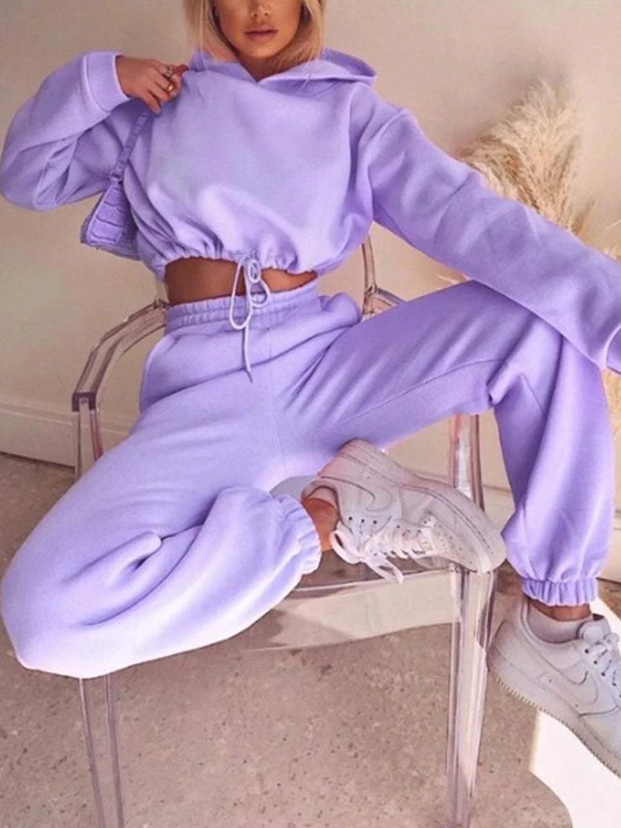 Long Sleeve Sports Casual Sweater Suit