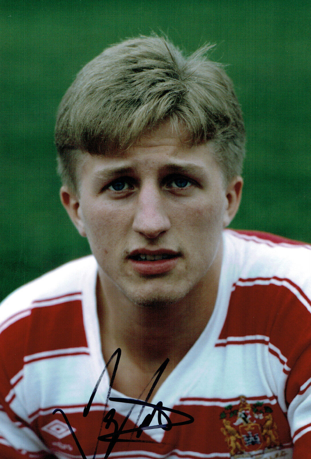 Denis BETTS Signed Wigan WARRIORS Rugby League Autograph 12x8 Photo Poster painting AFTAL COA