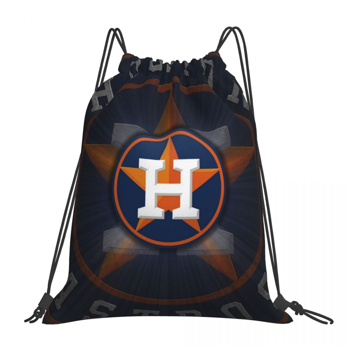Houston Astros Teams Emblem Foldable Sports Gym Drawstring Bag