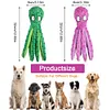 2Pcs Octopus Dog Toy No Stuffing Squeaky Plush Puzzle Toy Interactive Chew Toy