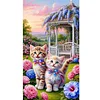 Diamond Painting - Full Round Drill - Two Cats(Canvas|40*70cm)