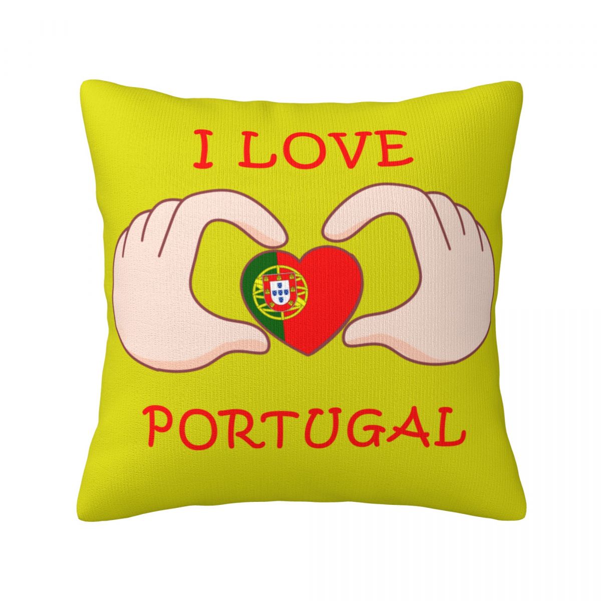 I Love Portugal Throw Pillow Covers 18x18