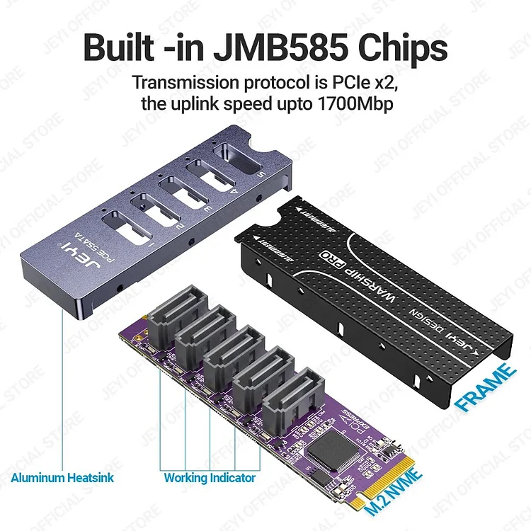 Sata Ssd Adapter Ssd Memory Card For Pc JEYI NVMe To Sata Adapter